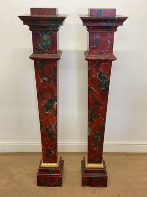 Lot 393 - A pair of modern decorative faux marble...