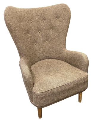 Lot 12 - ERNEST RACE; a 1950s button upholstered...