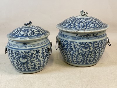 Lot 73 - A large circa 1800 Chinese blue and white bowl...