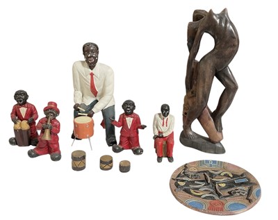 Lot 337 - A group of five 1950s porcelain Harlem Jazz...