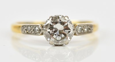 Lot 353 - An 18ct yellow gold diamond dress ring, the...