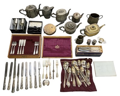 Lot 1010 - A quantity of assorted silver plated items...