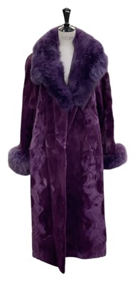 Lot 495 - THE LONDON FUR CO; a purple sheared mink coat,...