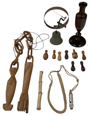 Lot 297 - Various mixed collectables including a carved...