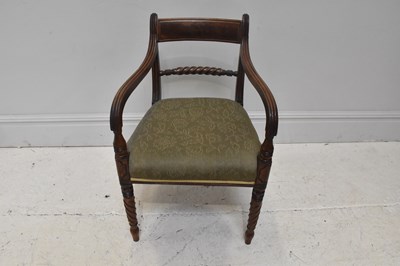 Lot 1183 - A Regency mahogany carver dining chair, with...