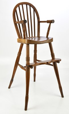 Lot 1185 - A child's elm seated and yew Windsor type...