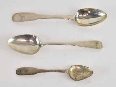 Lot 1178 - Three early 19th century hallmarked silver...