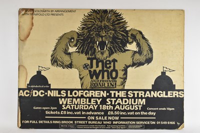 Lot 360 - THE WHO; an original Wembley Stadium concert...