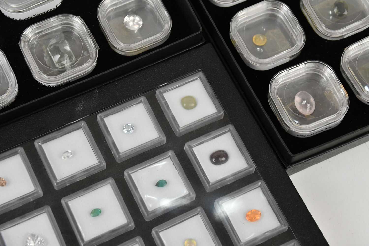 Lot 203 - Two gem collector boxes containing twenty-four...