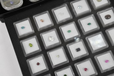 Lot 203 - Two gem collector boxes containing twenty-four...
