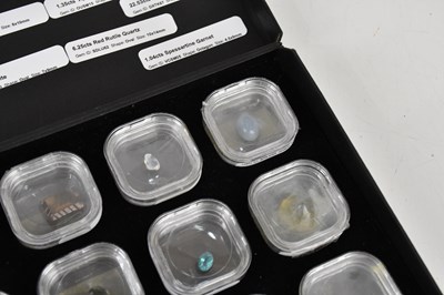 Lot 203 - Two gem collector boxes containing twenty-four...