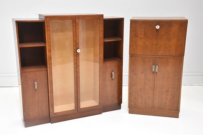 Lot 21 - RAY & MILES; an Art Deco bureau with three...