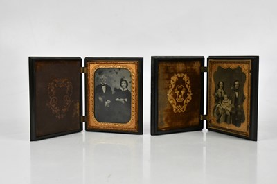 Lot 1390 - Two Victorian daguerreotypes depicting...