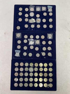 Lot 586 - ROYAL MINT; a collection of eighty-four 50ps.