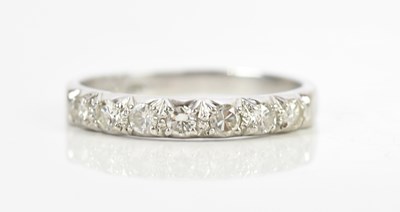 Lot 495 - BOODLE & DUNTHORNE; a white metal diamond set...