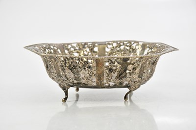 Lot 2350 - An Eastern white metal octagonal footed bowl,...