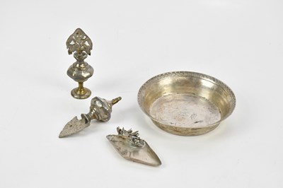 Lot 2397 - A Continental white metal bowl, with chased...
