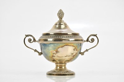 Lot 2466 - A Continental 800 grade silver twin handled...
