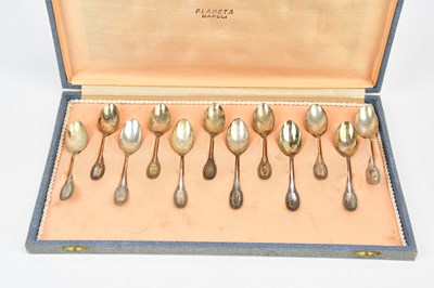Lot 2213 - PLANETA, NAPOLI; a cased set of twelve 800...