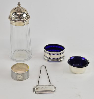 Lot 1168 - Five items of hallmarked silver including a...