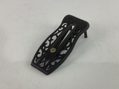Lot 1401 - A Fox & May's patent cast metal folding boot...