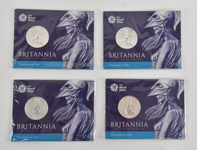 Lot 1642 - ROYAL MINT; four Britannia 2015 UK £50 fine...