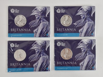 Lot 1643 - ROYAL MINT; four Britannia 2015 UK £50 fine...