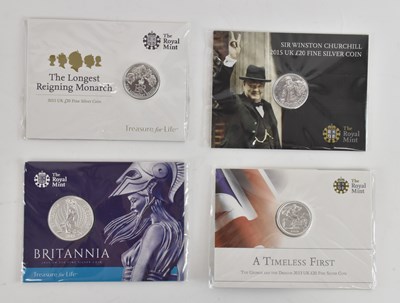Lot 1652 - ROYAL MINT; three silver £20 fine silver coin...