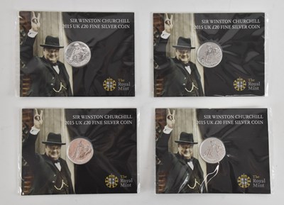 Lot 1659 - ROYAL MINT; four Sir Winston Churchill 2015 UK...
