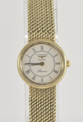 Lot 1704 - LONGINES; a lady's Presence quartz wristwatch,...