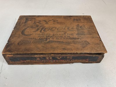 Lot 47 - A vintage Fry's wooden chocolate box inscribed...