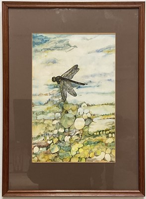 Lot 614 - C A SOUTHWORTH; watercolour, dragonfly, signed...
