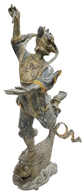 Lot 632 - An early 20th century Japanese painted white...