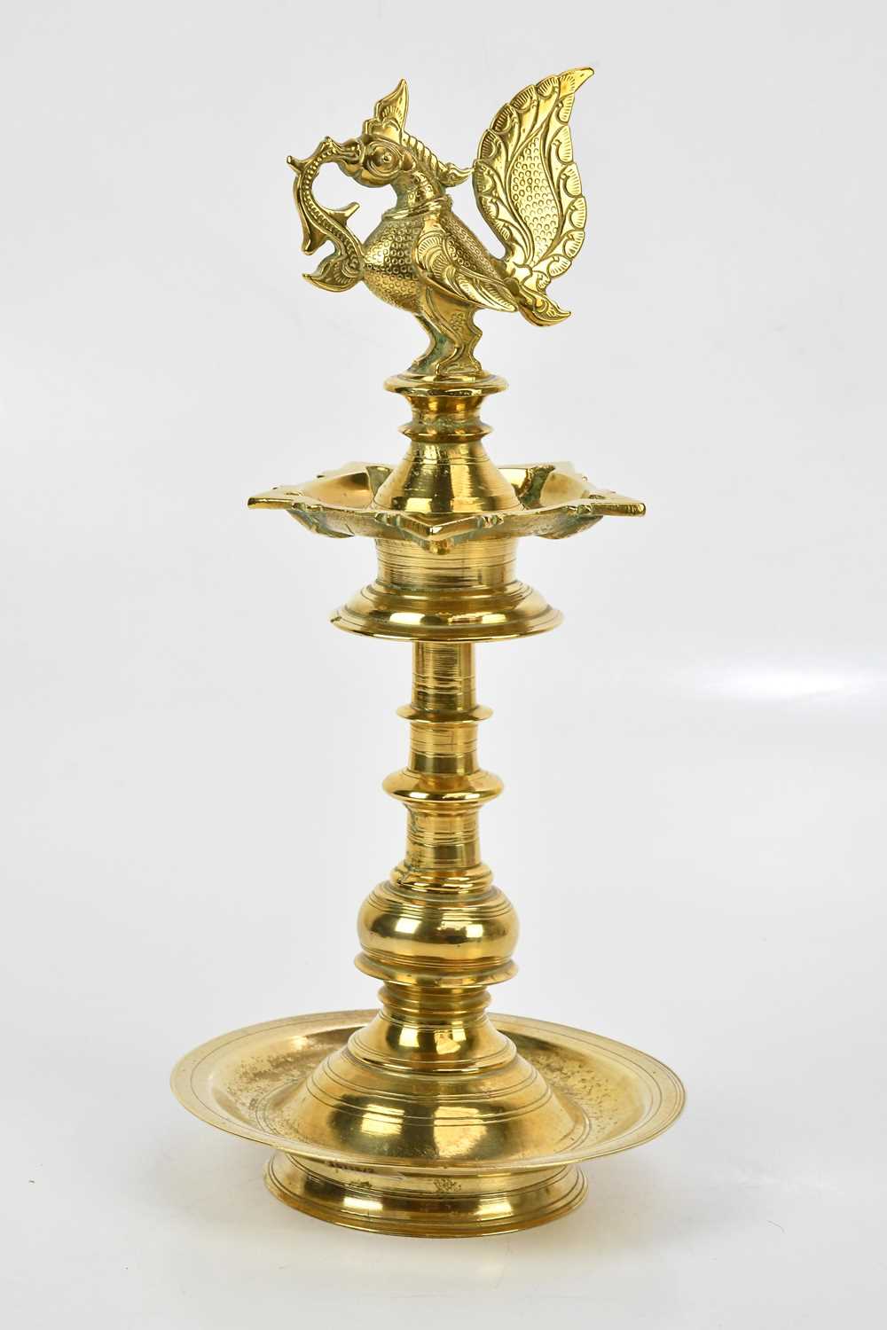 Lot 1509 - An unusual Indian brass incense burner, with...