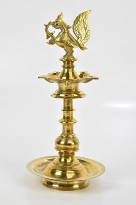 Lot 1509 - An unusual Indian brass incense burner, with...