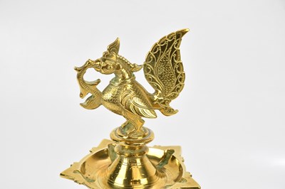 Lot 1509 - An unusual Indian brass incense burner, with...