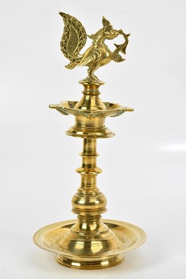 Lot 1509 - An unusual Indian brass incense burner, with...