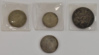 Lot 1690 - A Victoria 1895 crown, George V 1921 half...