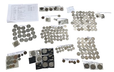 Lot 1657 - A collection of assorted GB coins including...
