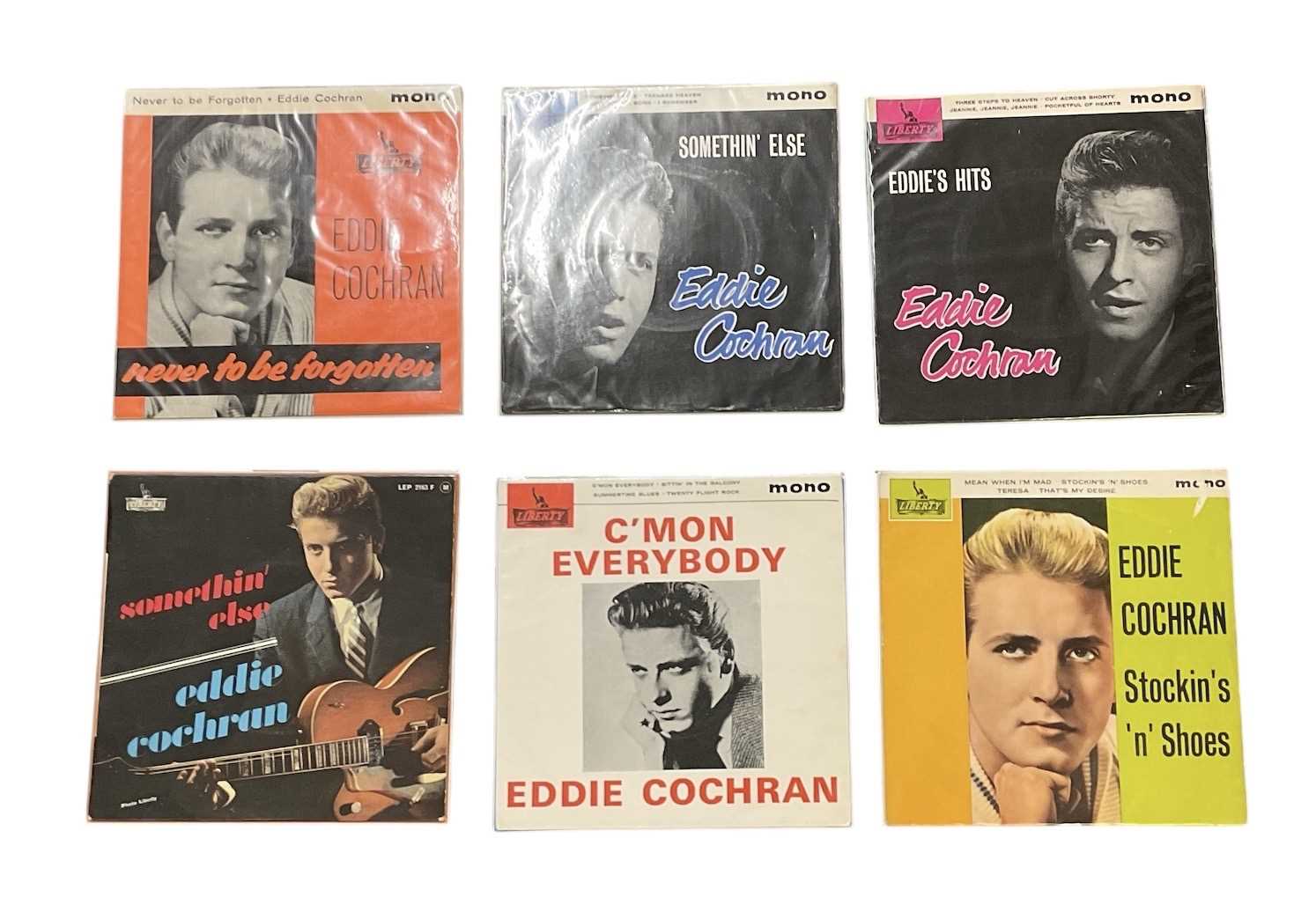 Lot 395 - EDDIE COCHRAN; six EPs comprising UK issues of...