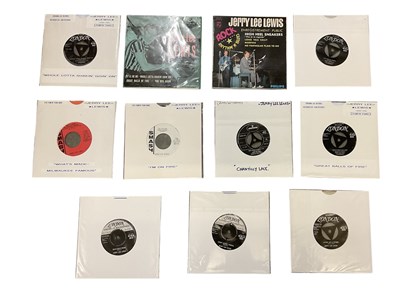 Lot 403 - JERRY LEE LEWIS; nine 45rpm records including...