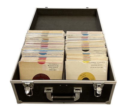 Lot 368 - ROCKABILLY; over one hundred 45rpm record...