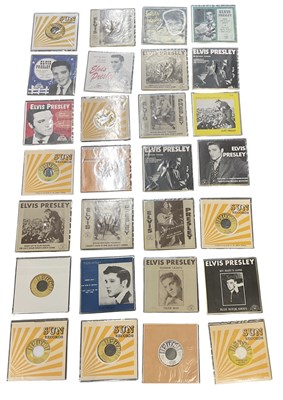 Lot 373 - ELVIS PRESLEY; twenty-eight 45rpm records on...