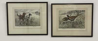 Lot 280 - HENRY WILKINSON;  25 x 36 cm two signed...