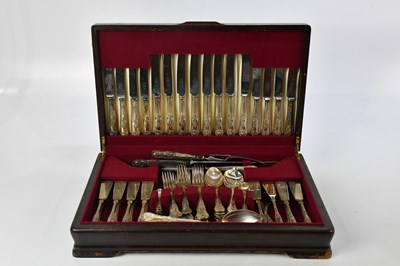 Lot 2018 - A reproduction canteen of silver plated cutlery.