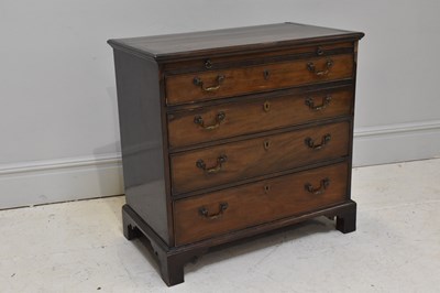 Lot 1120 - An early 19th century mahogany chest, with...