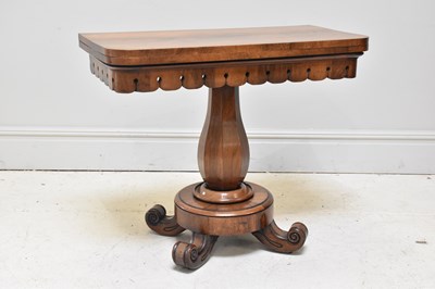 Lot 1112 - A Victorian rosewood tea table with D-shaped...