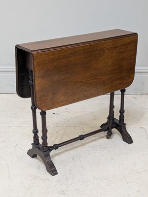 Lot 1204 - A small Victorian walnut Sutherland occasional...