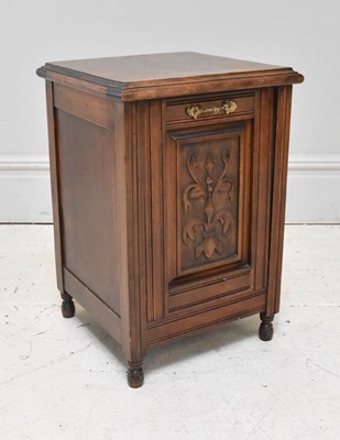 Lot 1168 - A late Victorian walnut coal purdonium.