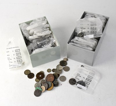 Lot 937 - A small collection of coins including various...